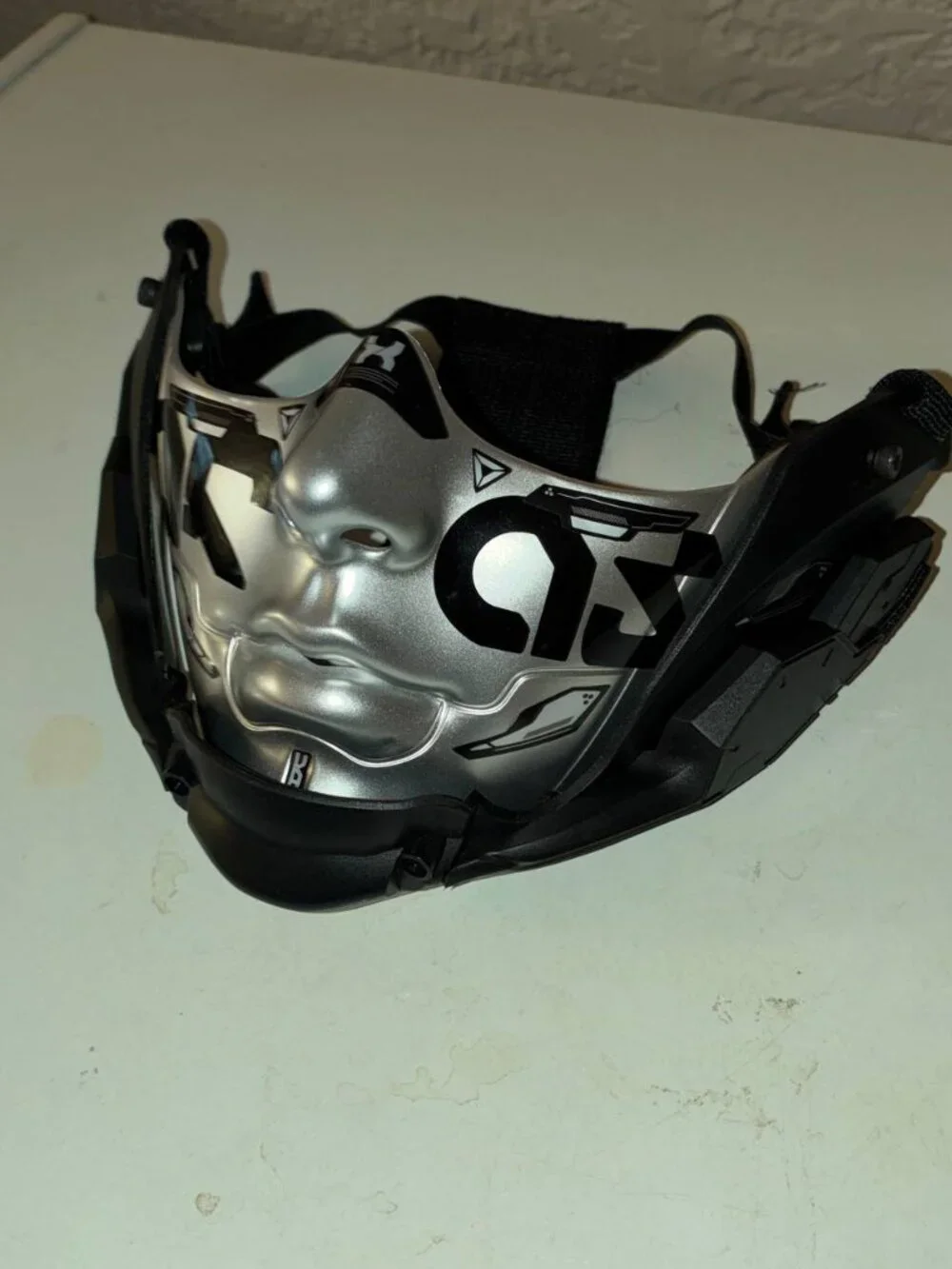 Cyberpunk Arasaka Mask - Silver Urban Streetwear Tactical Face Armor - New
